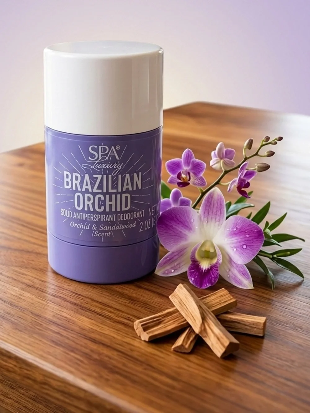 Spa Luxury Brazilian Orchid and  Sandalwood Solid Antiperspirant Deodorant